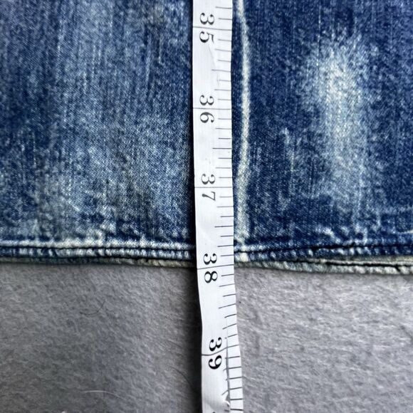 Denim & Supply Ralph Lauren Scarf Blue Cotton Denim Tie Dye 20"x72" - Picture 6 of 6